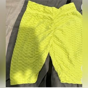 Yellow Biker Shorts
